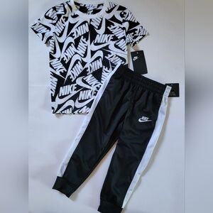 Nike toddler boys 2-pc pants set t-shirt joggers Size 4T black